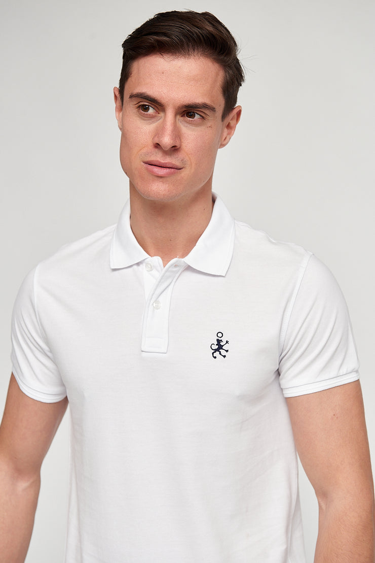 Polo "letters" blanco